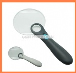 rimless magnifier with light
