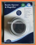 bottle opener with magnifier