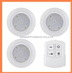 3pc LED wireless remote control cabinet night touch light