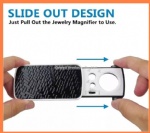 Slide out Pocket Magnifying Glass with LED UV light