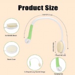 long curved handle bath brush