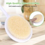 long curved handle bath brush