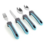 Adaptive Utensils Set With Self Standing Handle