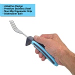 Adaptive Utensils Set With Self Standing Handle