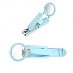 Nail clipper with magnifying glass