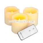 3pc remote flameless candle